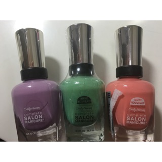 莎莉韓森 sally Hansen 沙龍 指甲油 剩 粉紅 綠