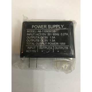 POWER SUPPLY 電源供應器 A6-11090915B DC9V 1.5A 中古新品