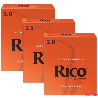 【偉博樂器】全新包裝 美國 RICO 橘盒 中音 薩克斯風竹片 Alto Sax 2號 / 2.5號 / 3號 10片裝