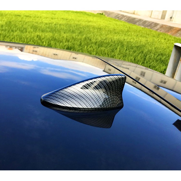 圓夢工廠 Audi 奧迪 A3 A4 A5 A6 鯊魚鰭飾貼 烤漆黑 銀 白 鍍鉻銀 碳纖紋 -適合後車頂無天線車款黏貼