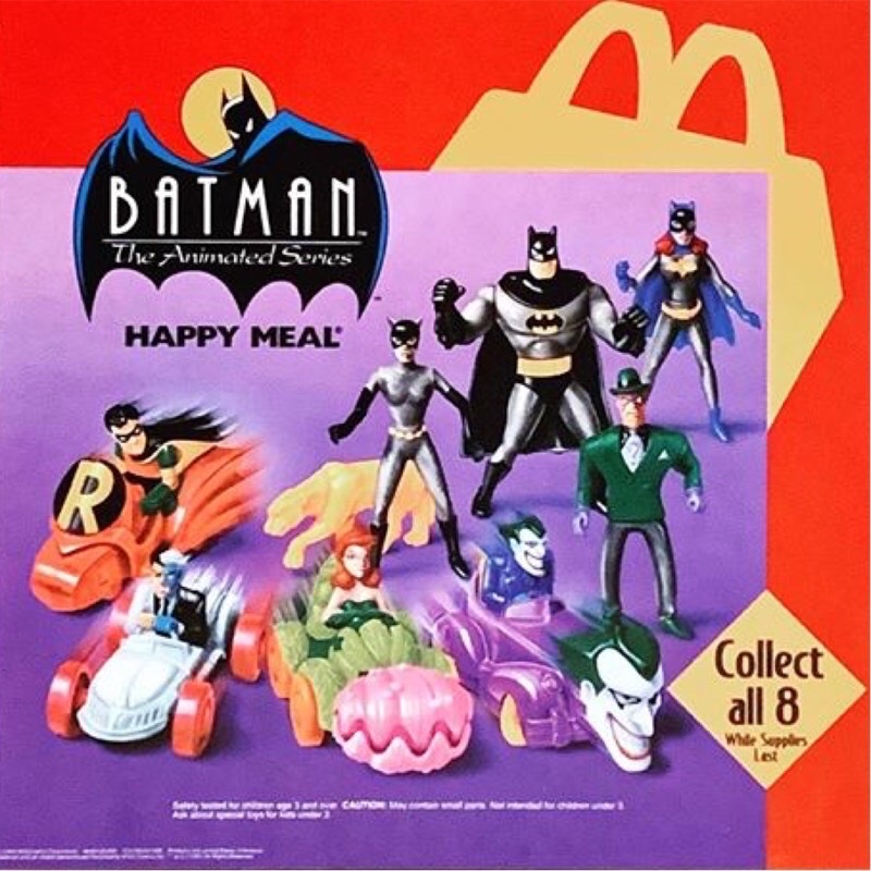 【CJ Toyz】1993年 麥當勞McDonald's 兒童餐 玩具 蝙蝠俠Batman 動畫系列 全新未拆封