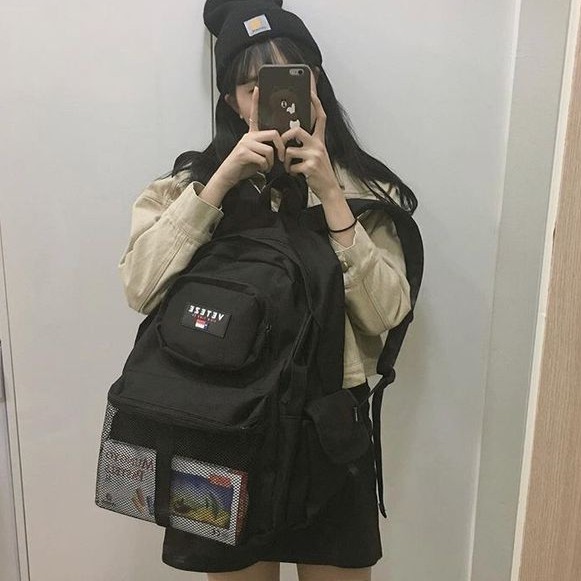 現貨秒出🇰🇷韓國 VETEZE 復古網袋後背包 RETRO SPORT BAG 一代 上學包 情侶包 VTZ