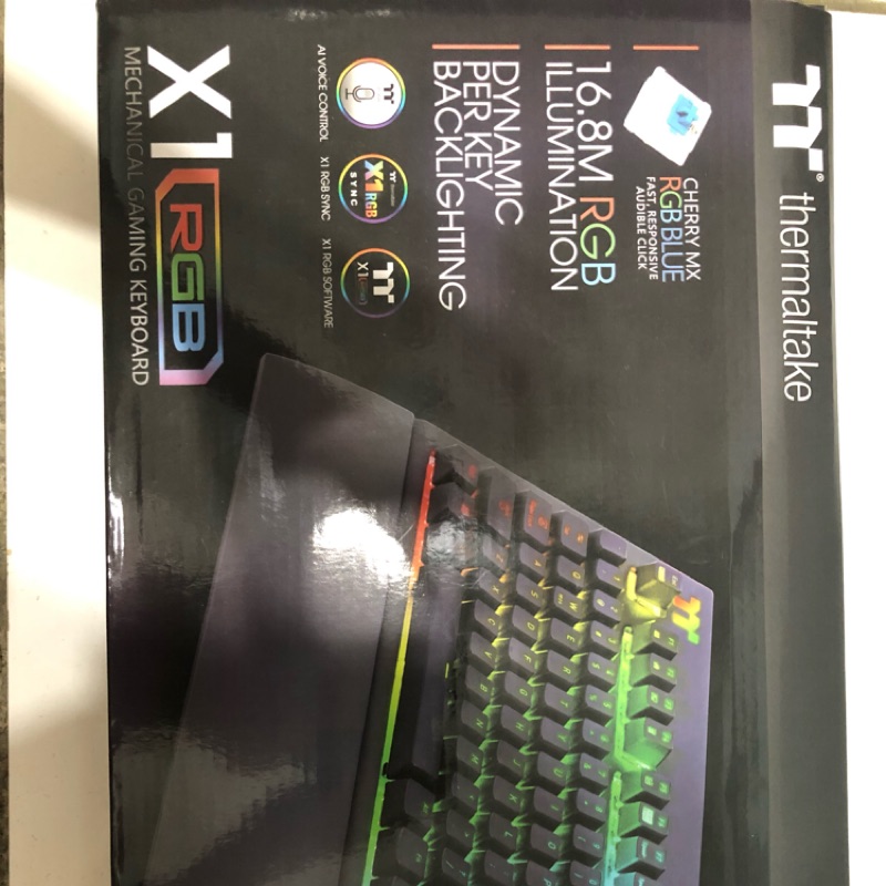 TT esport 曜越 Premium X1 RGB Cherry MX 機械式青軸電競鍵盤