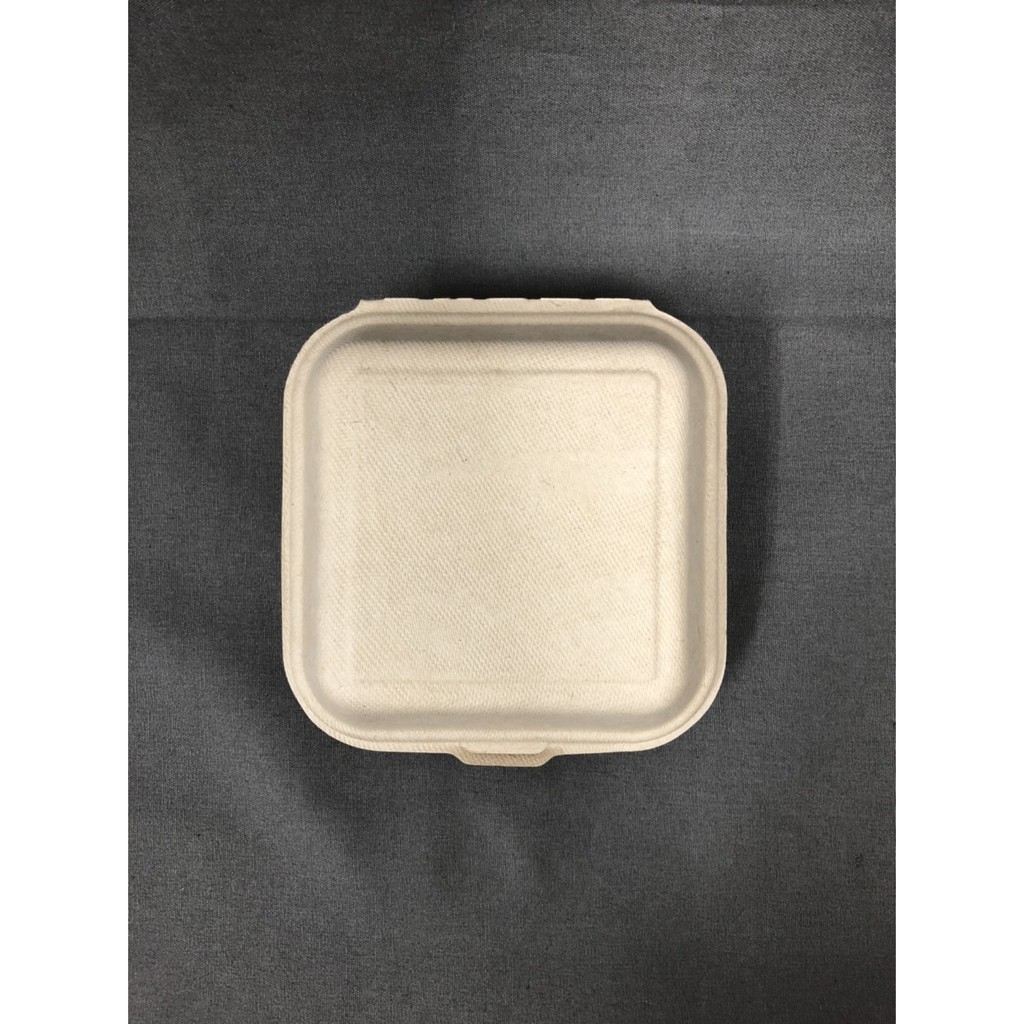 植纖餐盒11號/ 6吋植纖連體漢堡盒/ 本色/ 500入/ 齊力資品有限公司