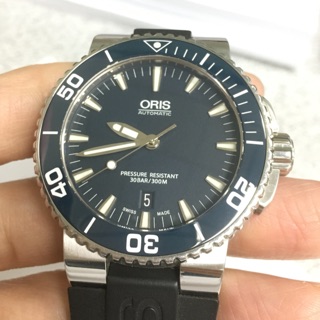 9成新ORIS 豪利時 Oris Aquis 時間之海 專業潛水機械腕錶 陶瓷錶圈.