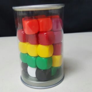 《67》骰子 罐裝 骰子 6面 空白 圓角彩色骰子（28顆） 適用 桌遊 紙牌 裝飾 擺飾 觀賞