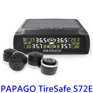 【限時優惠】PAPAGO TireSafe S72E 無線太陽能輕巧 胎壓偵測器 (胎外式) 保固二年