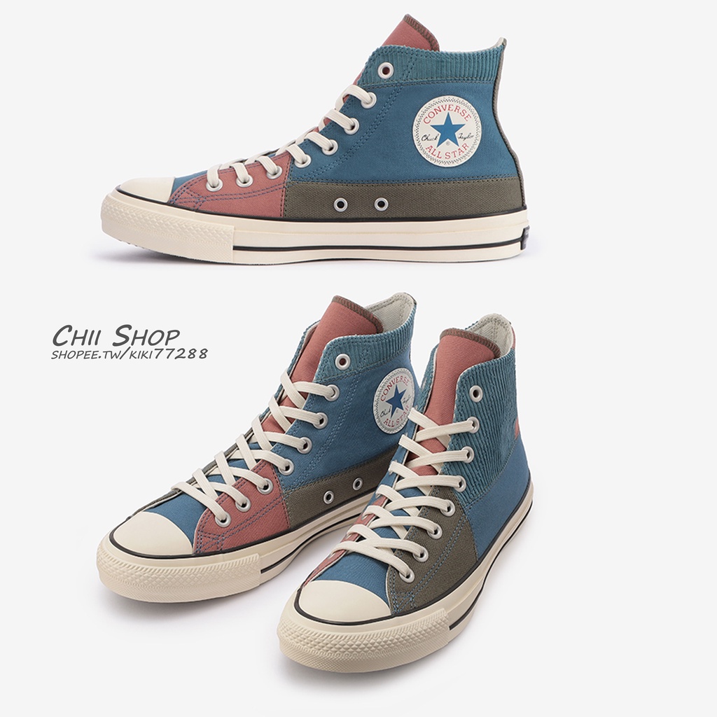 【CHII】日本限定 Converse ALL STAR 100 PATCHWORK HI 100周年 拼接高筒 玩偶藍