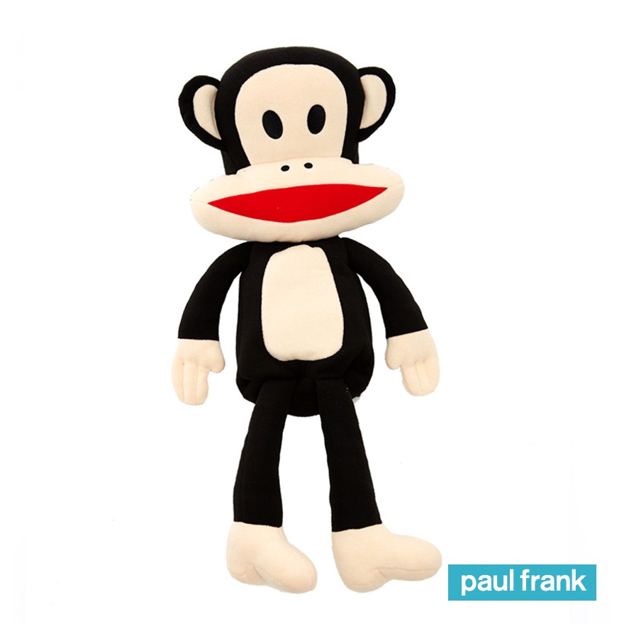 【Paul Frank大嘴猴】 可愛絨毛玩偶後背包 黑色_背包族