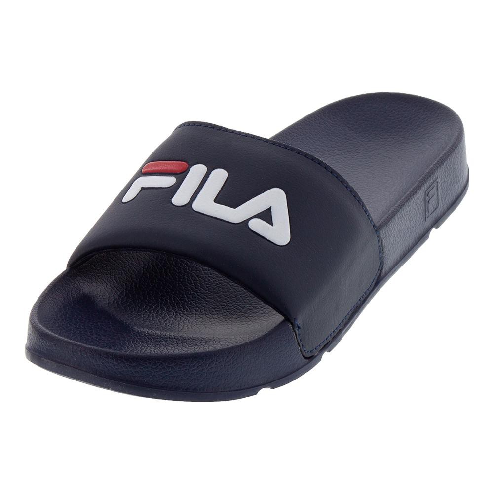 FILA 美國進口 US-8 零碼 FILA運動品牌  海灘拖鞋  男生拖鞋 休閒拖鞋 深藍色 現貨