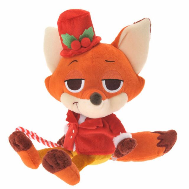 現貨 🌸MI咪購物小屋🌸 日本迪士尼 聖誕節 動物方城市 尼克 狐狸 聖誕帽老人  娃娃🎀🎀