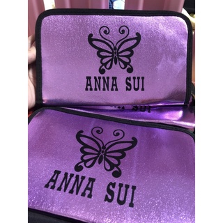 「現貨全新」日本雜誌SWEET附錄安娜蘇Anna Sui蘇安娜手拿包錢包紫色亮晶晶卡片皮包皮夾包包證件收納