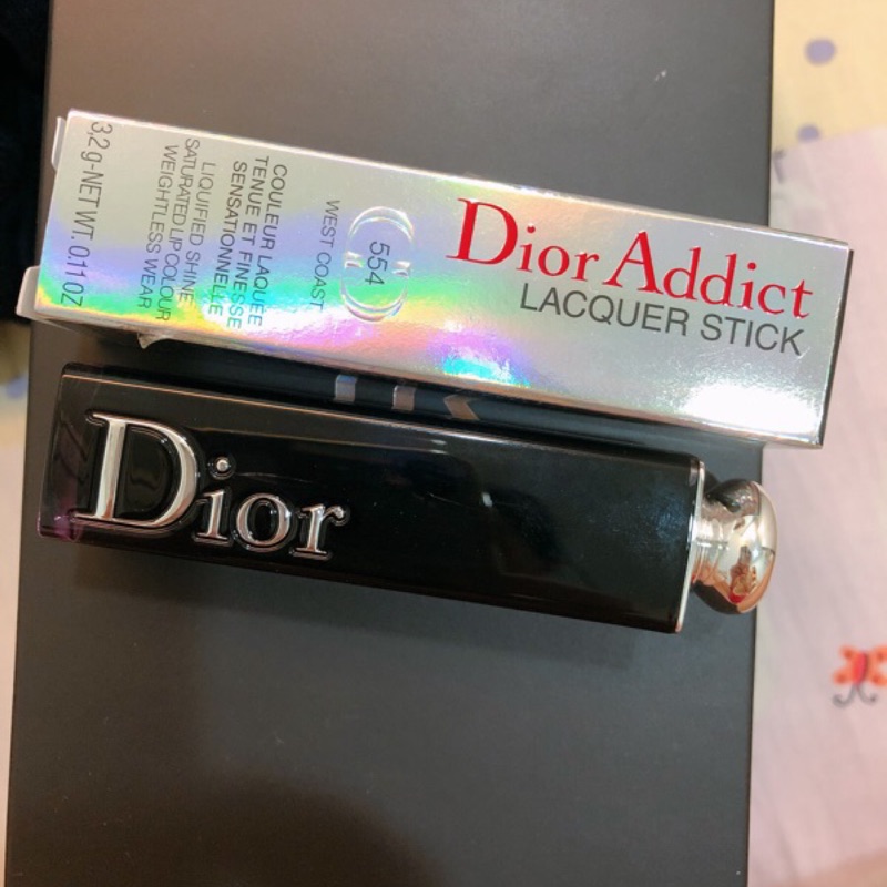 正品 近全新 Dior 迪奧 癮誘 超模 漆光唇釉 唇膏 554 西岸風情 橘 唇釉 Dior dior