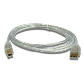 【鼎立資訊 】USB2.0 A公-B公 鍍金透明線1.8米/3米/5米 高速480Mbps,PC &amp; MAC皆相容