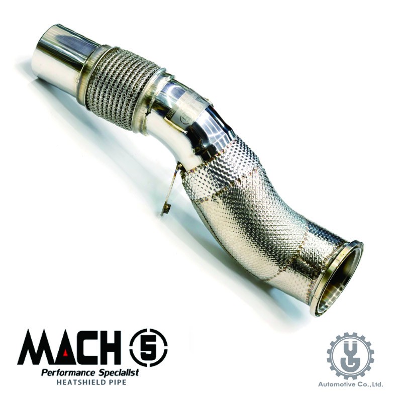 MACH5 高流量帶三元催化頭段 當派 排氣管 BMW G30 530i B48 底盤系統【YGAUTO】