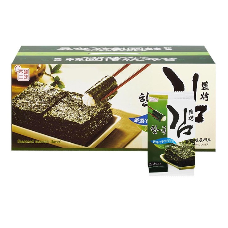 韓味不二 鹽烤海苔 5公克 X 36入 Hanwha Korean Roasted Seaweed #98701