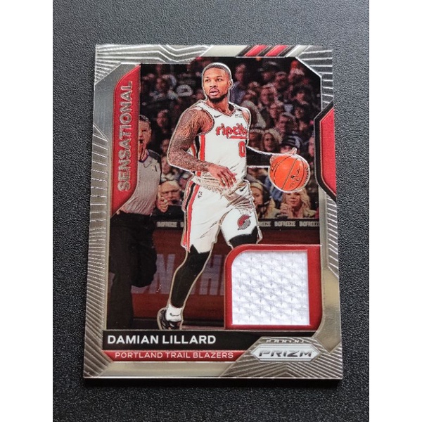 白 球衣卡 2020-21 Prizm Damian Lillard Sensational GU Jersey