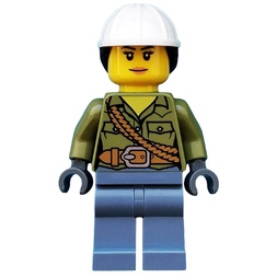 【小荳樂高】LEGO 城市系列 City 火山探險 女性 火山探險員/研究員 (60123原裝人偶) cty0687