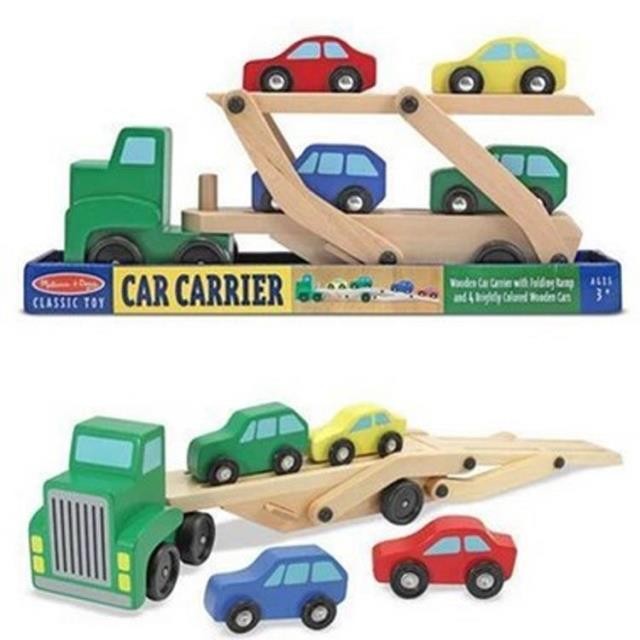 【現貨出清】木製雙層運輸卡車 木制多功能拆裝升降車 木質益智玩具 6080