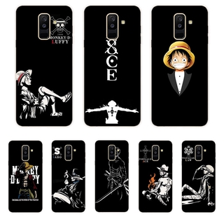 三星 Galaxy A6 A6+ Plus A7 A8 A8+ Plus A9 2018 矽膠手機殼 軟殼 海賊王黑底圖