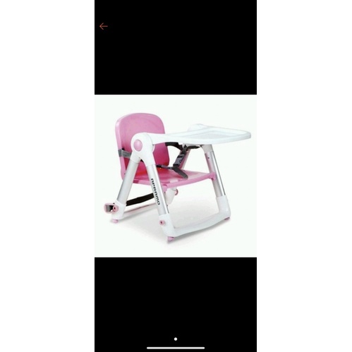 (二手) Apramo英國可攜式兩用兒童餐椅粉色