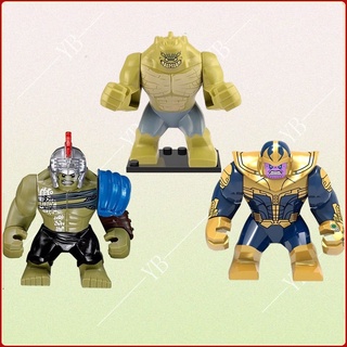 MARVEL 綠巨人雷神電影周邊拼裝公仔玩具迷你積木漫威復仇者聯盟奈米模型玩具