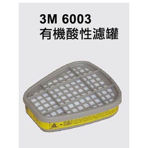 3M｜6003 有機蒸氣酸性濾罐｜過濾有機氣體 有機氣體可用 用於 3M 6200｜一包2個｜公司貨【威威五金】