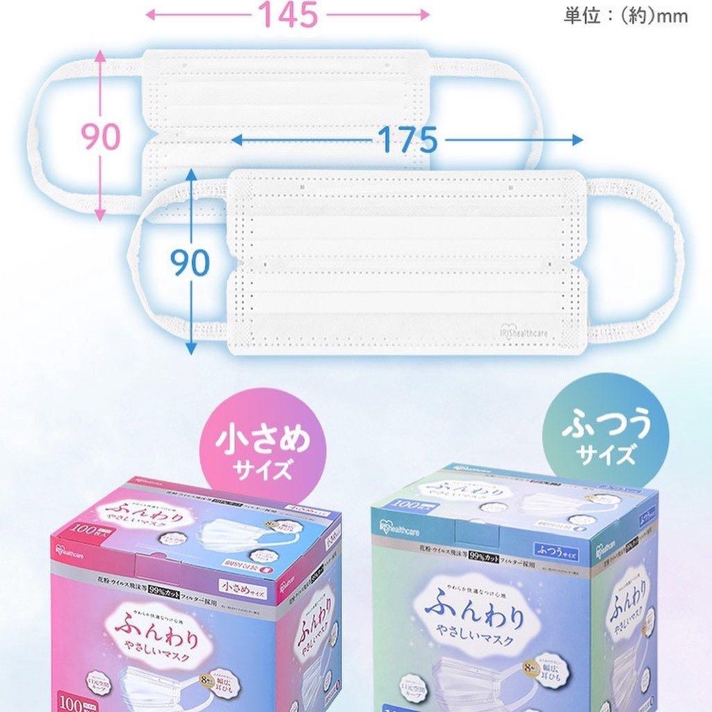 日本口罩 Iris Healthcare 美顏小顏口元空間雙鼻梁成人口罩獨立包裝 蝦皮購物