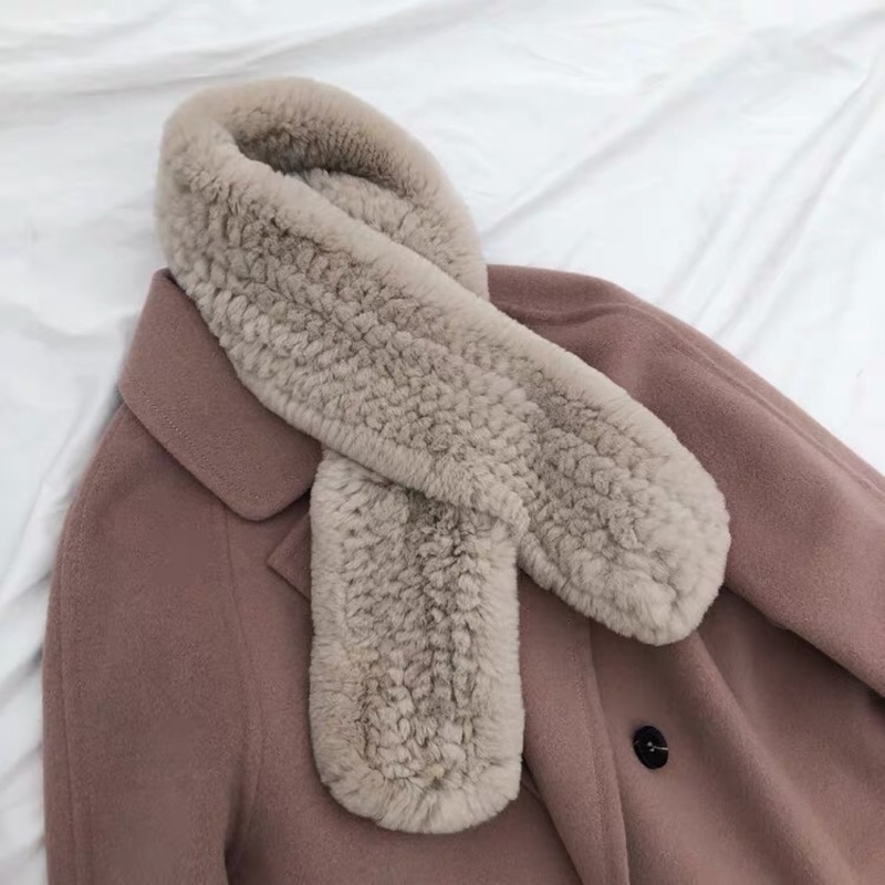 進口獺兔毛 雙面編織圍巾✨巨溫暖