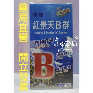現貨+預購<亨宇藥局>杏輝紅景天B群軟膠囊 B群 紅景天 臺灣