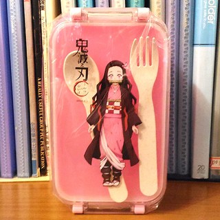 現貨 正版《木棉花》鬼滅之刃 彌豆子 雙層壓扣便當盒（新品，百貨公司娃娃機臺最新夯貨）