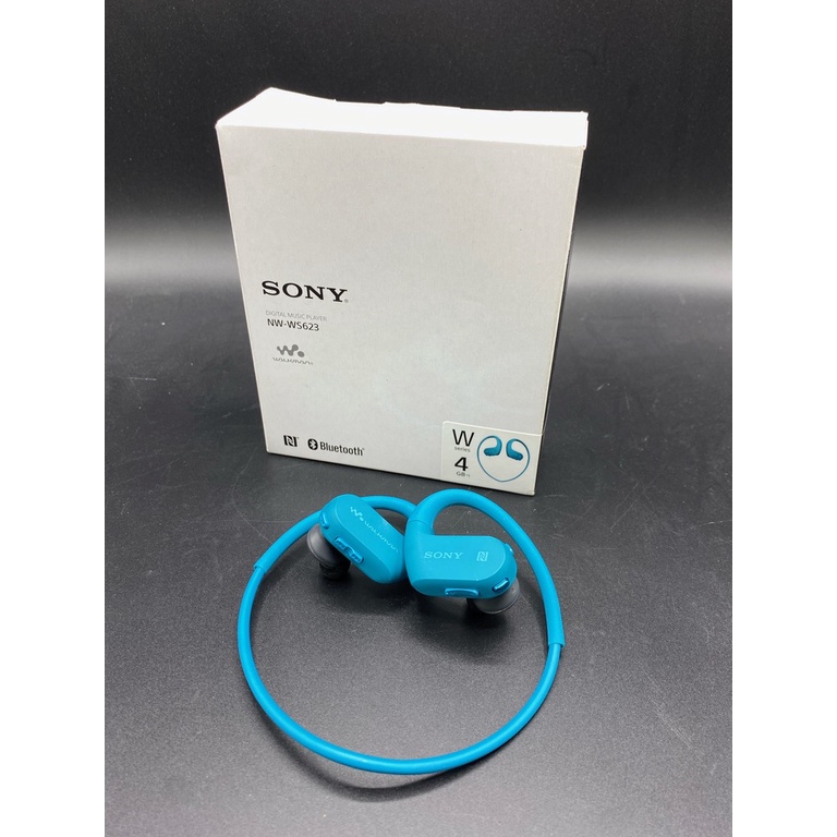 限定lbbuwx下單—[二手極新] SONY NW-WS623 4GB 數位隨身聽 藍色附原盒 防水防塵