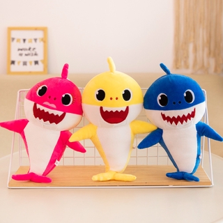 babyshark鯊魚寶寶毛绒玩具  会唱歌发光毛绒玩具  鯊魚寶寶毛絨玩偶