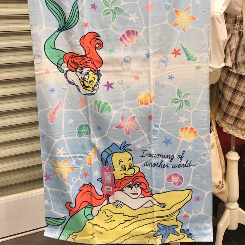 迪士尼 美人魚 大浴巾 輕薄 吸水 毛巾 日本代購 70*140cm