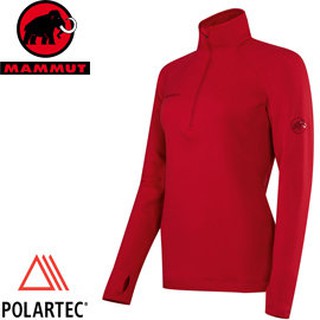 丹大戶外 瑞士【MAMMUT】長毛象AconcaguaZipPull女款半門襟舒適保暖上衣1040-00731-3225