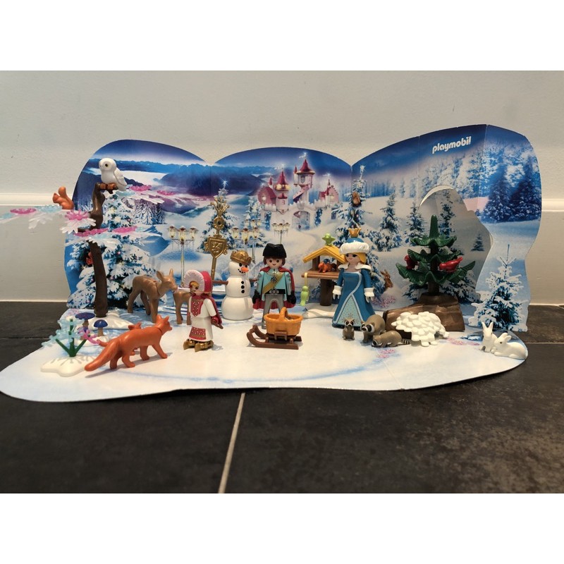 二手德國playmobil摩比9008 Royal Ice Skating皇家冰上Advent Calendar降臨曆