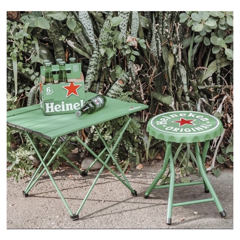 海尼根 收納桌 收納箱 露營桌 折疊椅 瓶蓋椅 露營用具