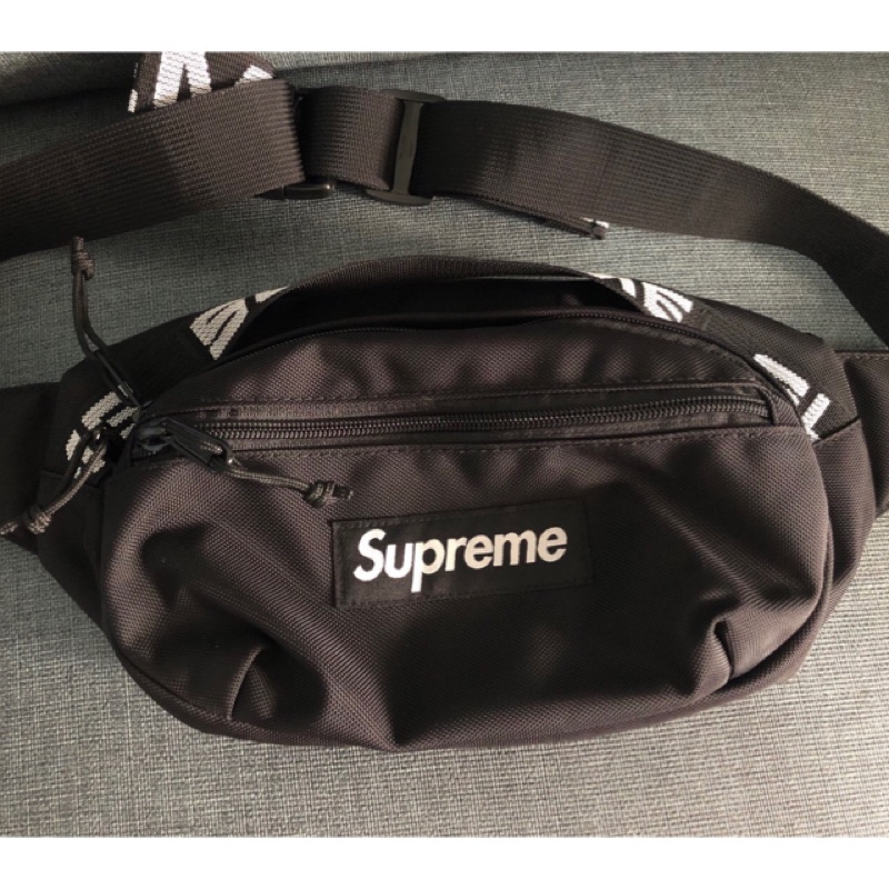 《代有售》2018 SS Supreme Waist Bag 44代 44TH 腰包 斜側包 黑色