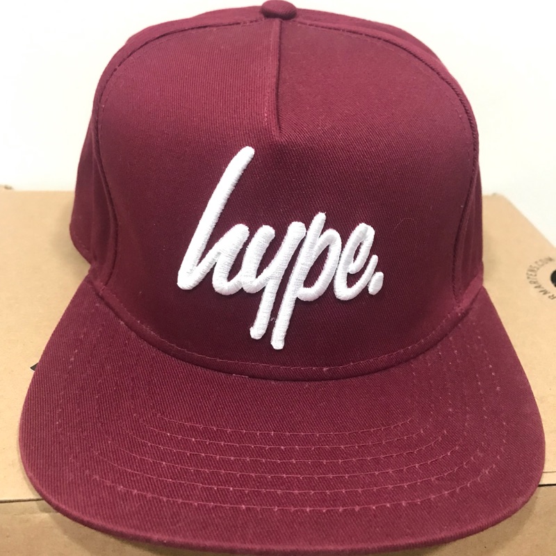Hype SCRIPT SNAPBACK 酒紅色 經典款 白LOGO 立體刺繡 棒球帽 帽子