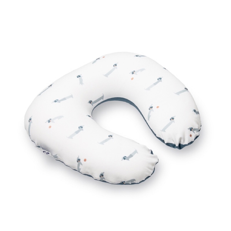 比利時doomoo 有機棉哺乳枕-小狗藍