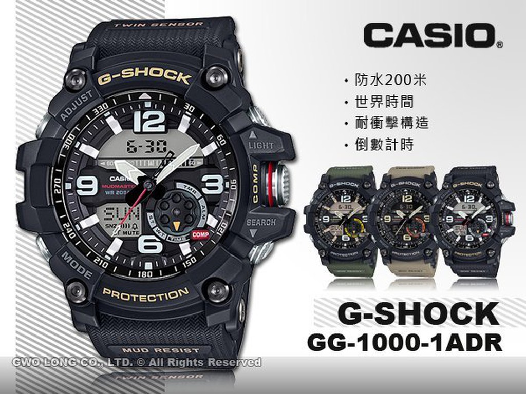 CASIO   G-SHOCK GG-1000-1A 男錶 耐衝擊 全新 保固一年 開發票 GG-1000