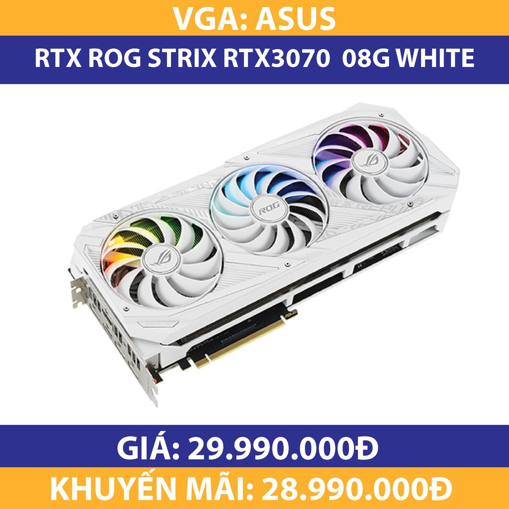 華碩 ROG STRIX RTX 3070-O8G-WHITE 顯卡(8GB Gdr6X、256 位、HDMI +DP、