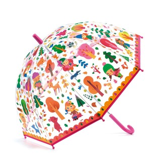 法國智荷 DJECO 藝術插畫透明雨傘／多款可選 太空冒險 彩色機器人 兒童雨傘