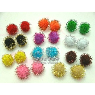 台灣出貨＊1.5CM金蔥絨球(毛球)＊ 11色可選擇~髮飾裝飾~蝴蝶結裝飾~包裝禮品.