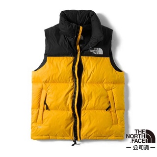 【美國 The North Face】ICON 熱賣款 經典配色透氣保暖鵝絨背心(人道羽絨) 3JQQ-56P 黃 N