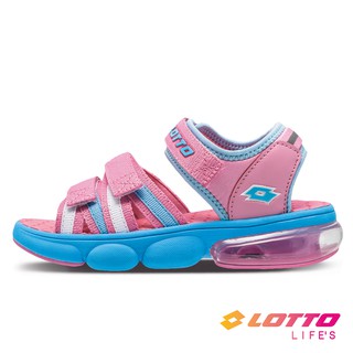 【LOTTO】童鞋 織帶氣墊涼鞋(粉-LT1AKS3203)