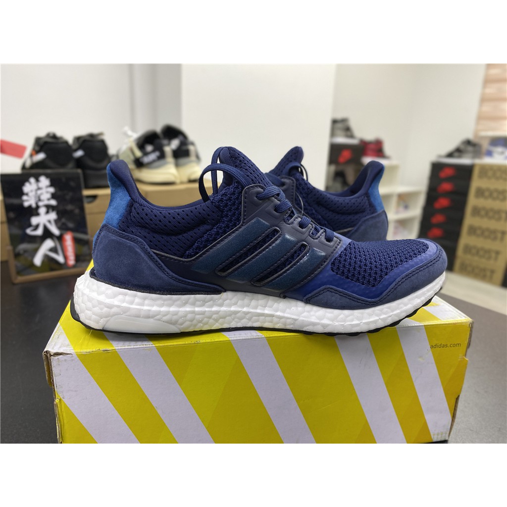 同學！鞋】EF0725 ADIDAS ULTRA BOOST S&L 網布藍白緩震慢跑鞋深藍男鞋| 蝦皮購物