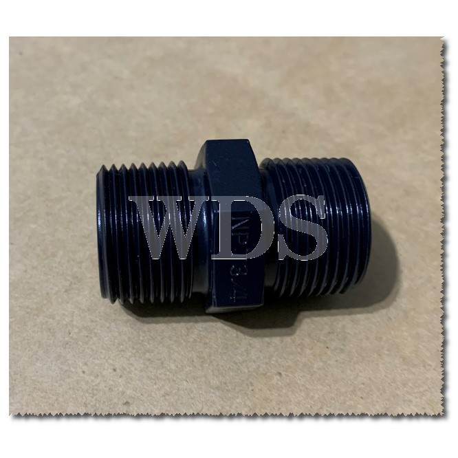 (WDS)6分塑膠立布(NPT)塑膠接頭 外牙直通 外牙接頭 雙外絲.1顆只要25元