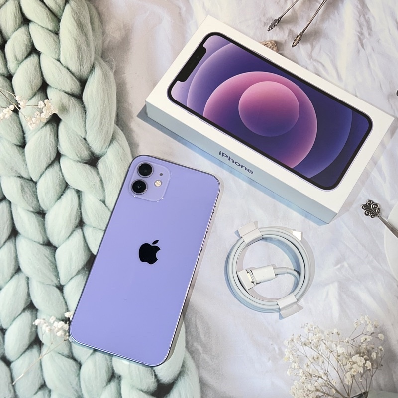 Iphone 12 64g 128g 256g 紫色 奶昔紫台灣公司貨電池健康度100 蝦皮購物
