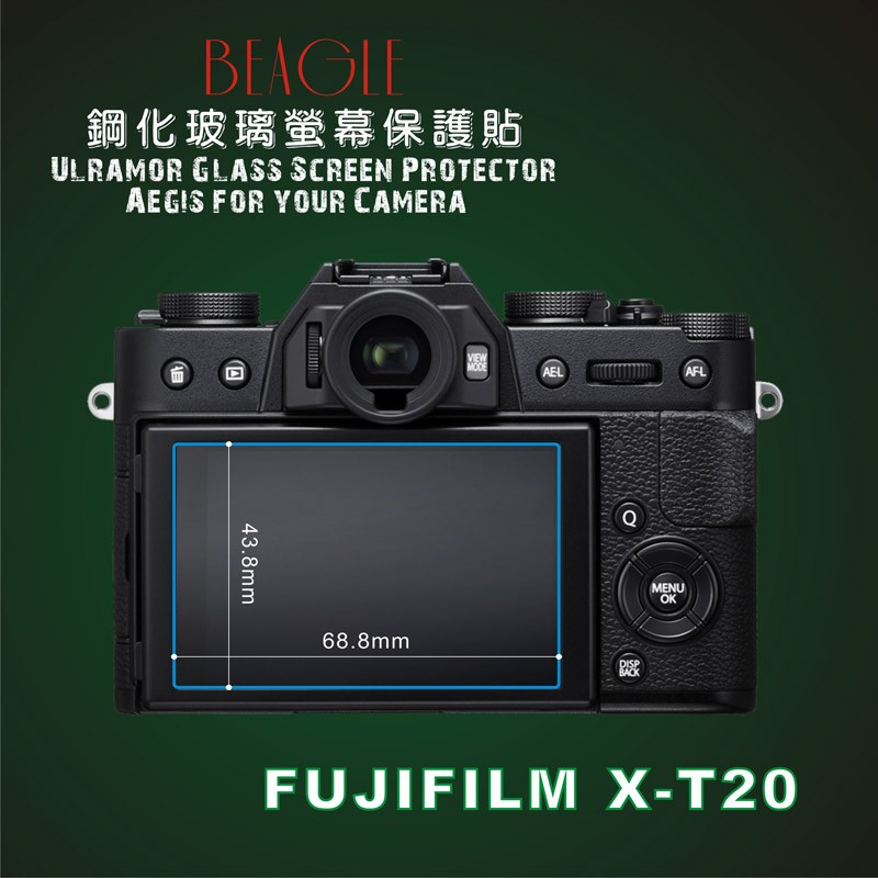 (BEAGLE)鋼化玻璃螢幕保護貼 FUJIFILM X-T20 專用-可觸控-抗指紋油汙-耐刮硬度9H-防爆-台灣製